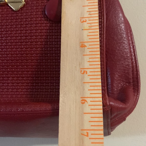 Cute Red mini hand  bag - leather - Picture 3 of 6